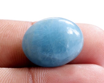 100 /% Natural Aquamarine Cabochon Gemstone 35.80 Carat Wonderful Aquamarine Cabochon Gemstone Beautiful Aquamarine Gemstone 21x11 MM