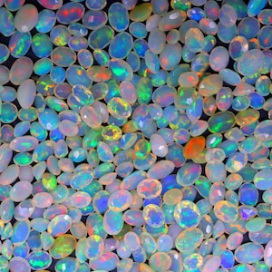 6x4 mm Faceted Ethiopian Opal: Welo Fire Gemstone