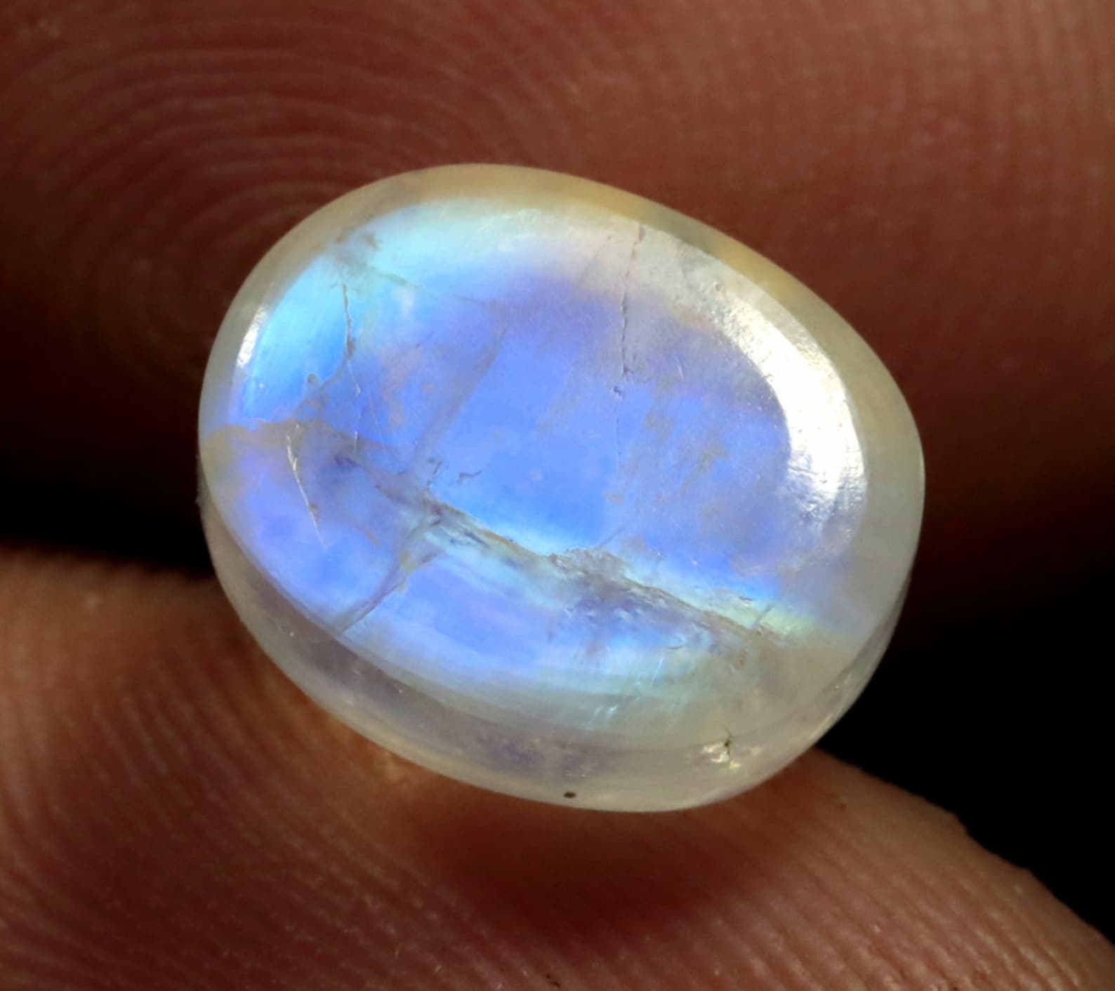 Grade AAA Natural Rainbow Moonstone Gemstone 5.50CT 11x9x7MM Etsy