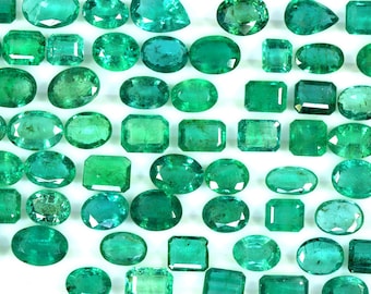Natural Zambian Emerald Cut Stone: Green Faceted Gemstone, 2-5 Carat