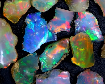 AAA Welo Opal Raw Crystals: Ethiopian Rough Opal Lot