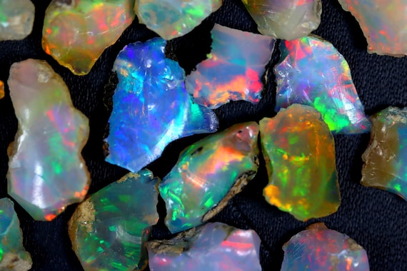 AAA Welo Opal Raw Crystals: Ethiopian Rough Opal Lot