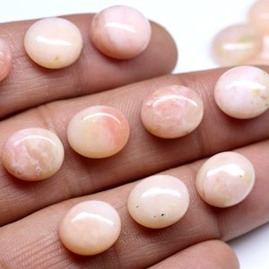 Natural Pink Opal Gemstone Ring Size Opal Cabochon Oval Shape Loose Gemstone For Making Jewelry Wholesale Lot