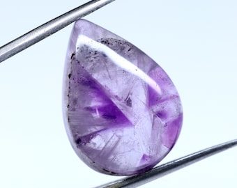 Ametista viola naturale Cabochon Pietra preziosa Pera Ametista Ciondolo Dimensioni Ametista Pietra preziosa sciolta per creazione di gioielli 14,15 CT 21x15x6 MM