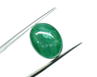 Amazing ! Quality Emerald Cabochon Gemstone Oval Shape Emerald Beryl Stone Green Emerald Ring Size Gemstone Birthstone For Jewelry Making