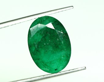 100% Natural Emerald Faceted Gemstone, Green Emerald Gemstone Oval Shape Beryl Emerald Gemstone Making For Jewelry.