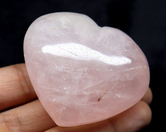 AAA Quality Pink Rose Quartz Cabochon Gemstone Heart Shape Rose Quartz Pendant Size Rose Quartz Loose Gemstone For Jewelry Making