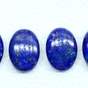 Oval Lapis Lazuli Gemstone: Natural Stone for Jewelry Making
