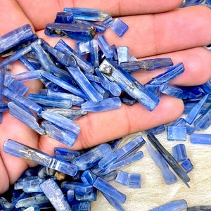Raw Blue Kyanite Gemstone Sticks: Natural Rough Lot (10-20 mm)