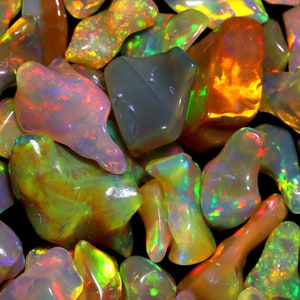 5-30 PCs, AAA grade Opal, Welo Opal, Opal Crystal, Opal Rough, Natural Ethiopian Opal, AAA Polish Opal Rough, Size 8-16mm,Loose Opal Rough