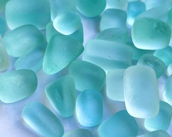 Teal Blue Sea Glass Lot (10-25mm) – Jewelry Making Crafts