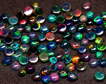 Natural Ethiopian Black Opal Cabochon Lot: Welo Opal Jewelry Making