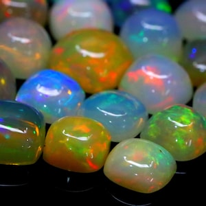AAA+++ Top Quality Natural Ethiopian Opal Cabochon Lot Welo Opal Making Jewelry