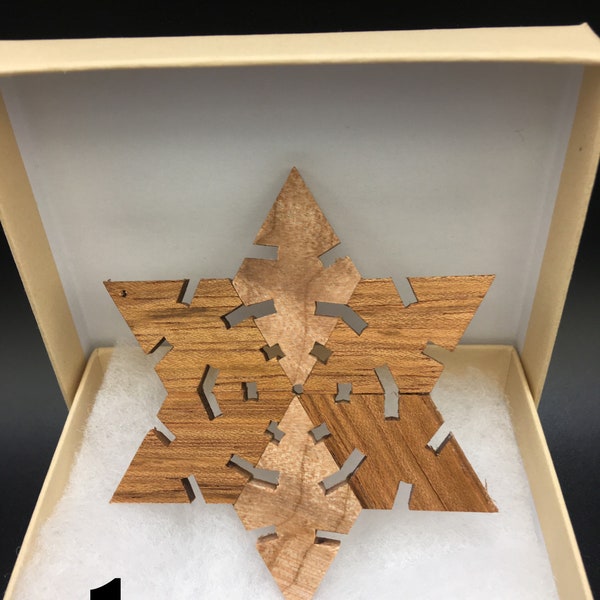 Exotic wood snowflakes