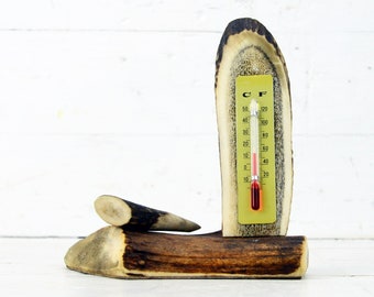 Termómetro vintage, termómetro con base de asta, termómetro de escritorio