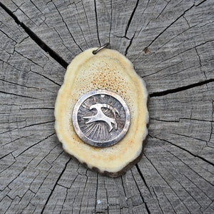 Deer Antler Necklace, Vintage Handmade Necklace