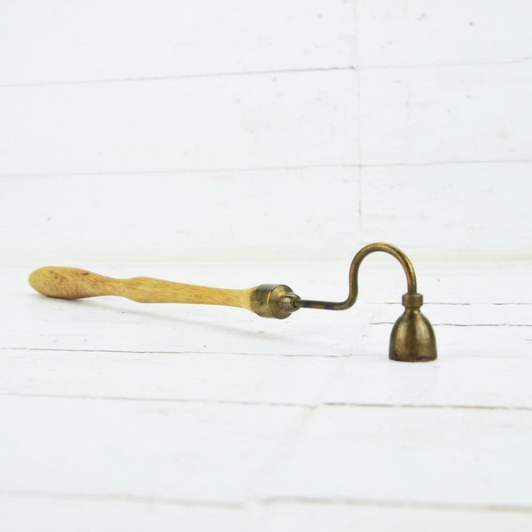 Vintage Bell Shaped Brass Candle Snuffer, Candle Extinguisher