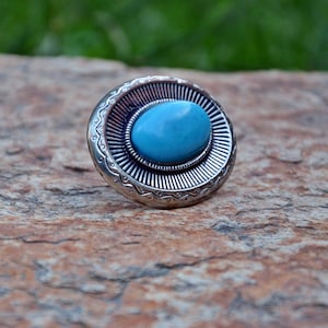 Vintage Stone Ring: Universal Size, 45mm Diagonal