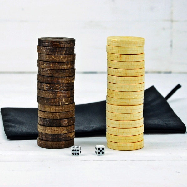 Pezzi del Backgammon Helena in legno da 35 mm on