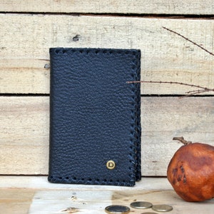 Genuine leather wallet - Vintage personalized Wallet - Black genuine leather Wallet - leather wallet - Universal Wallet - Unisex