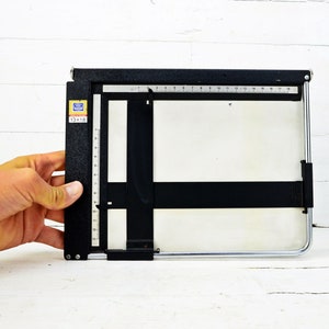 Tablero de dibujo vintage años 70, Tablero de metal arquitecto, Tablero de dibujo fotográfico retro, Herramienta de fotógrafo, Ingeniero de tablero de metal, Hecho en Polonia