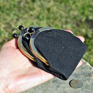 Vintage Double Compartment Wallet - 1950s Coin Purse