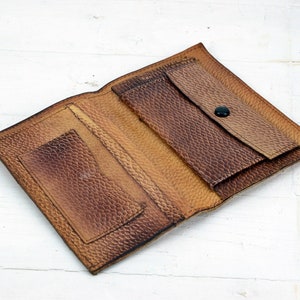 Genuine leather wallet - Vintage personalized Wallet - Brown Leather Wallet - leather wallet - Universal Wallet - Unisex wallet