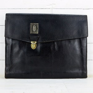 Porte-documents en cuir véritable vintage, sac fait à la main, porte-documents pour hommes
