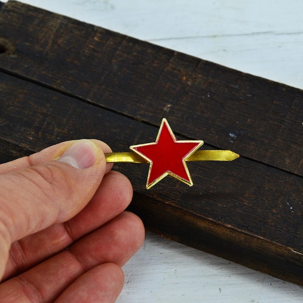 Soviet Star, Vintage Soviet Badge, Soviet Officer Cockade, Soviet Army, Ussr Army, USSR Red Star 1960s, Unused