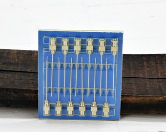 Vintage syringe needles, Set of 12, Hypodermic needles, Never used medical tools, Hypodermic, Made in Poland