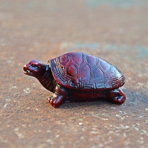 Vintage Hand Carved Turtle, Handmade Turtle