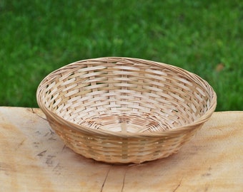 蓋とコースター付きのヴィンテージ編みわらバスケット - Etsy 日本