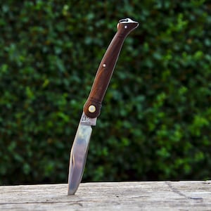 Vintage Folding Knife: Bulgarian Stainless Steel, Walnut Handle