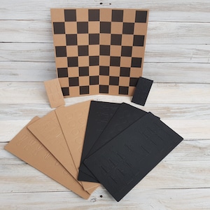 Nuevo ajedrez de cartón - Ajedrez de montaje manual - Ajedrez de juego - Ajedrez de montaje - SOLO CHESS