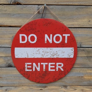 &quot;Rotes Metall-&quot;&quot;Nicht betreten&quot;&quot; Warnschild - 30 cm.&quot;