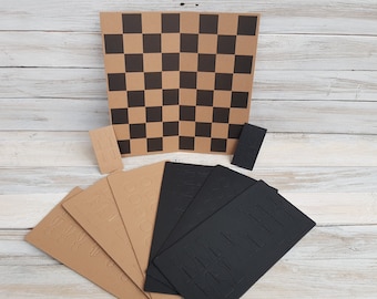 DIY Cardboard Chess Set - Manual Assembly Game