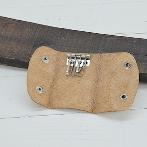 Vintage Leather Key Case, Handmade Key Case, Key Case Wallet, Unused