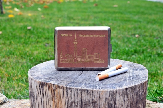 Vintage cigarette case Berlin, German metal cigare