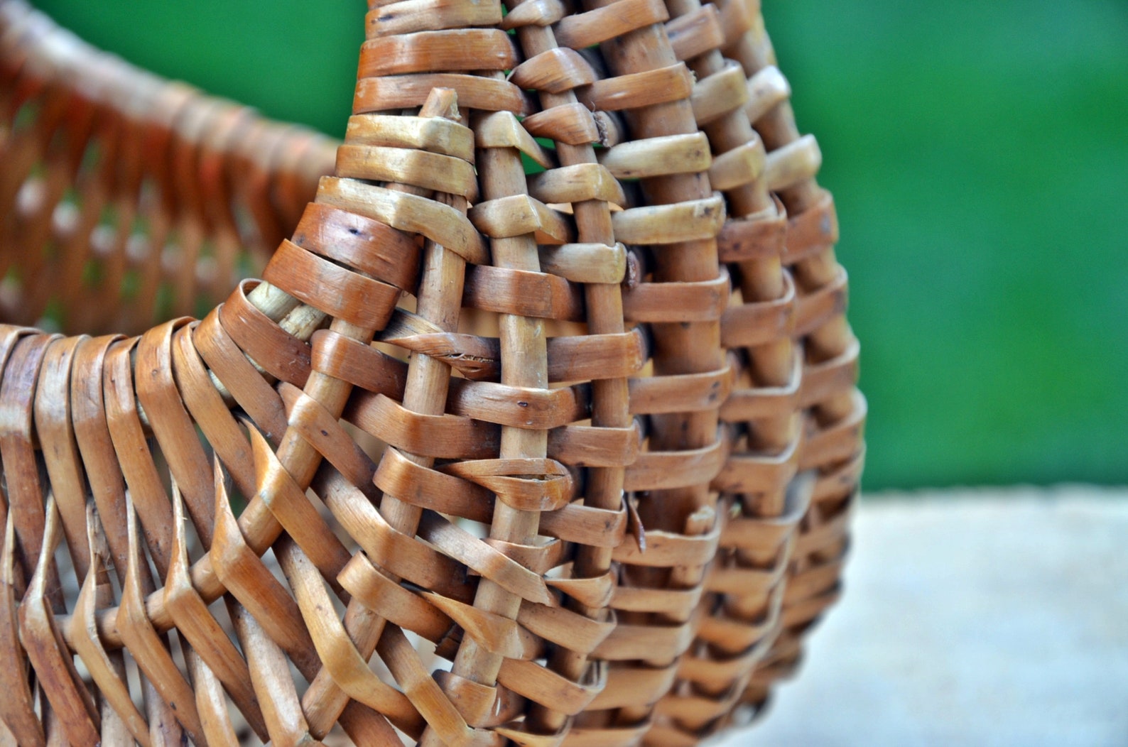 Handwoven Small Straw Basket Vintage Hand Wicker Basket Etsy