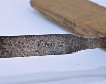 Cincel vintage para carpintería Peugeot Frères, herramienta de carpintero francesa con mango de madera