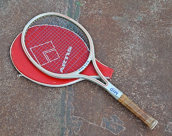 Raquette de tennis vintage en bois – Maxply Dunlop Fort – avec presse d' origine - Antiquités
