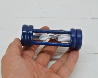 Reloj de arena de madera vintage: pequeño temporizador de arena de 3 minutos
