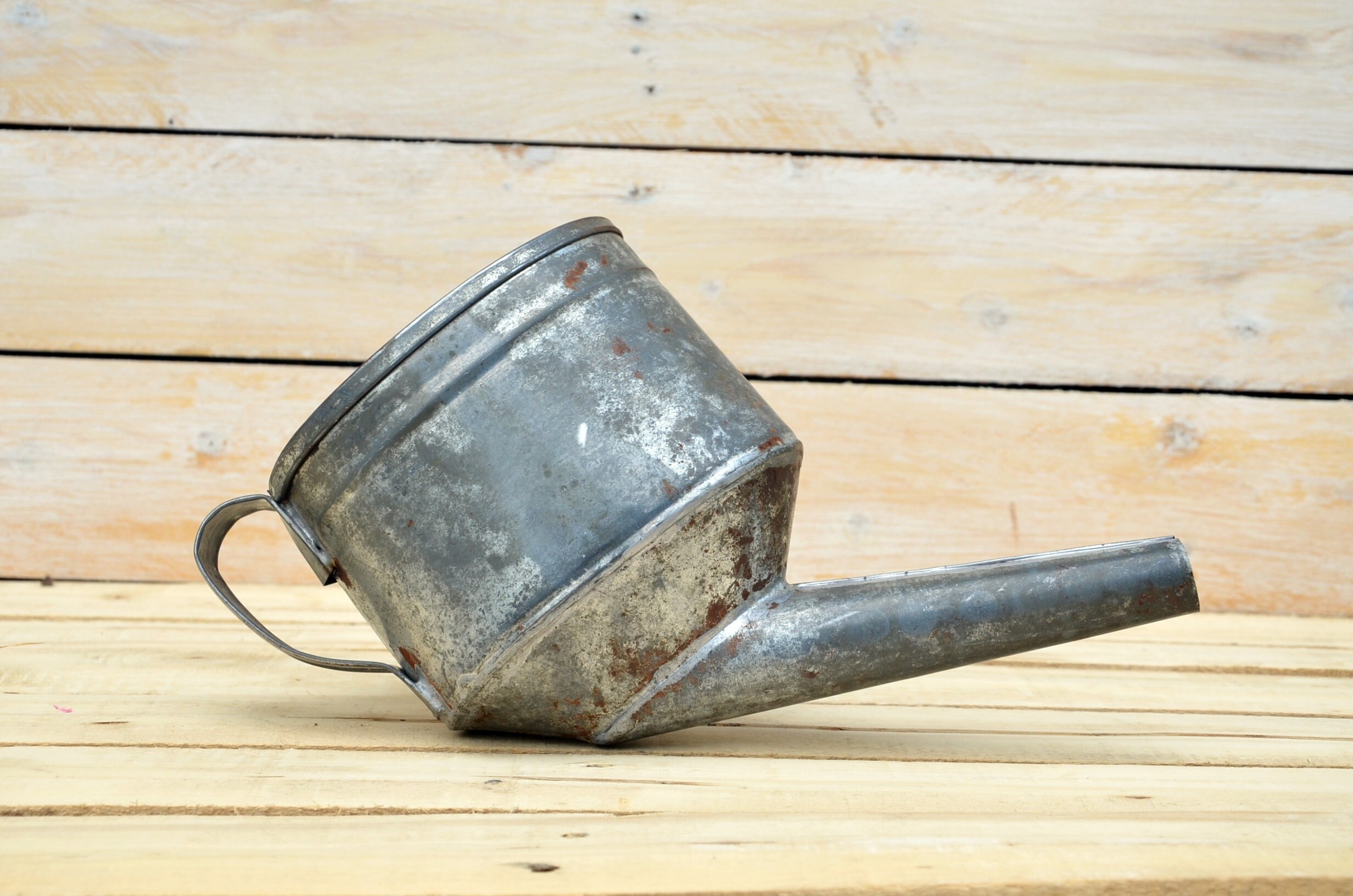 Vintage Metal Funnel Metal Fuel Funnel Large Oil Funnel Etsy UK