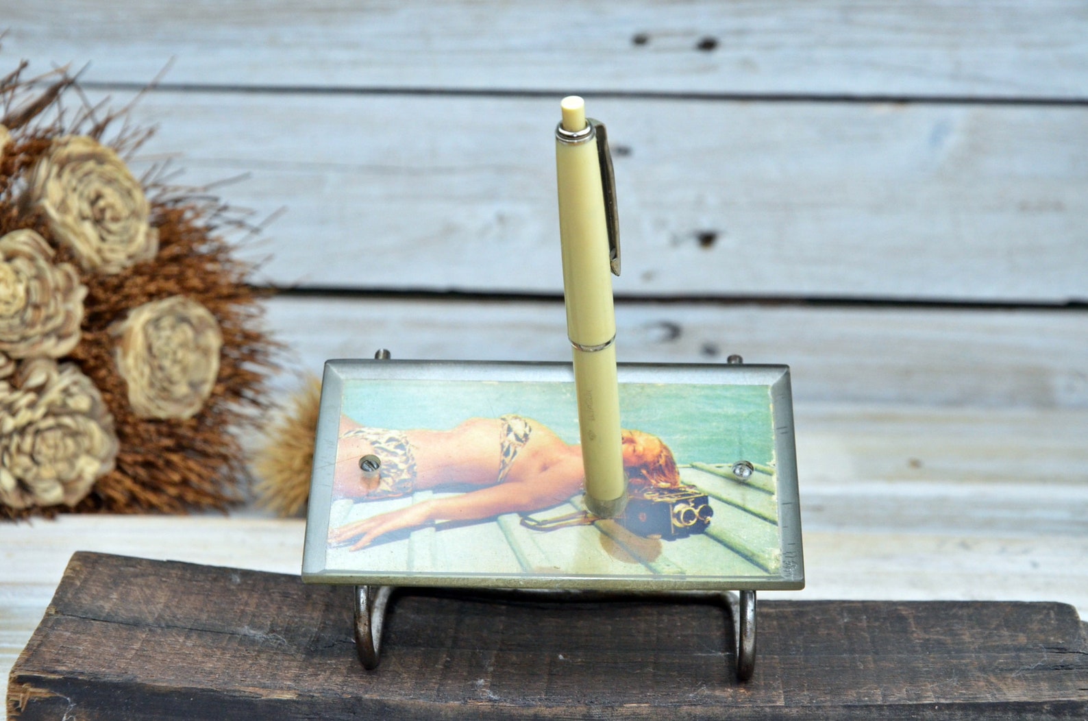 Vintage Pen Holder Vintage Glass Pen Holder Desk Etsy