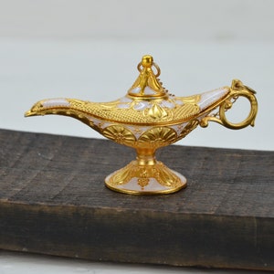 Aladdin olielamp gemaakt van messing 8,5 cm (3,35 inch), Aladdin lamp, vintage koperen olielamp, kleine oliebrander, woondecoratie