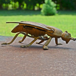 Vintage Brass Insect Ashtray, Fly or Bee Shaped Decorative Brass Ashtray, Mid Century Bug Figurine Home Decor, Office Decor