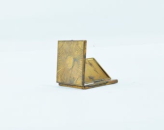 Art Deco Volupte Compact, Vintage Make-up Koffer USA, Sammlerkosmetik Kompakt