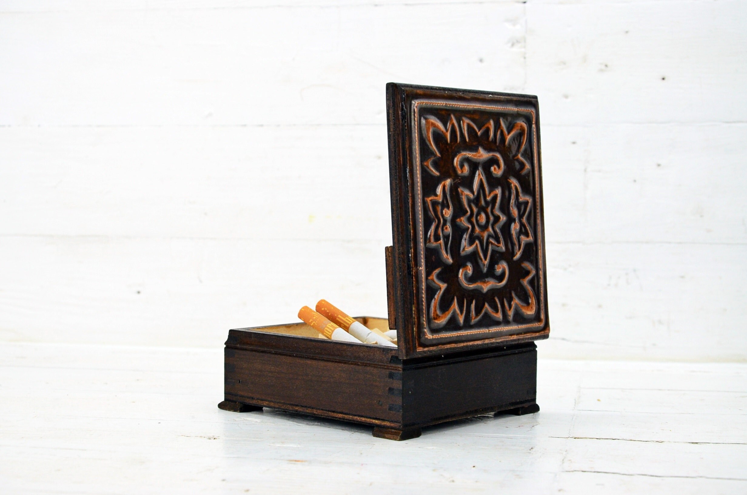 Cigarettes Case, Cigarettes Holder, Wood Cigarette Box, Wood Joint