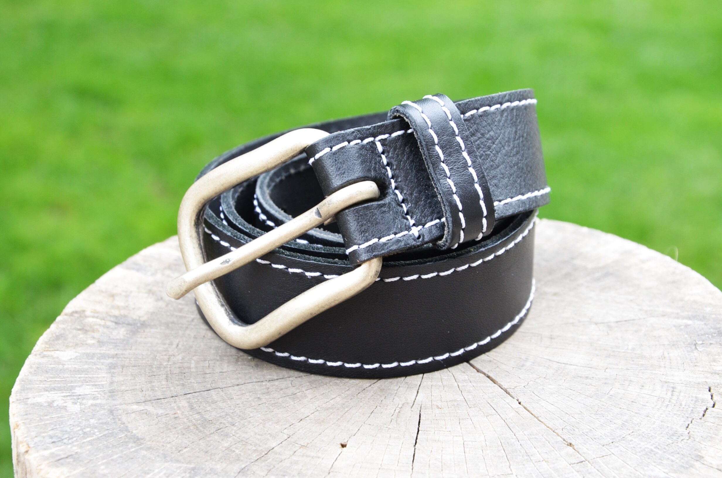 Vintage leather belt size 95cm  Made in Italy  95 cm Vintage Woven Leather Belt – Made in Italy, 95 Cm Genuine  main image 2