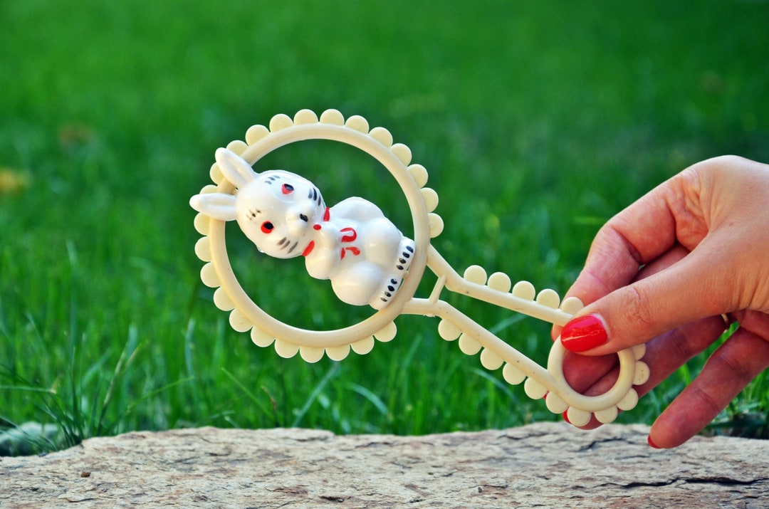 Vintage Baby Toys Little Baby Toy Plastic Rattle Toy Baby Etsy